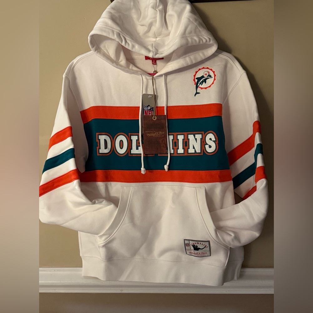 Dolphins Mitchell & Ness Head Coach Hoodie - Women’s Medium